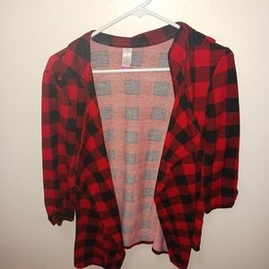 Youth red and black flannel